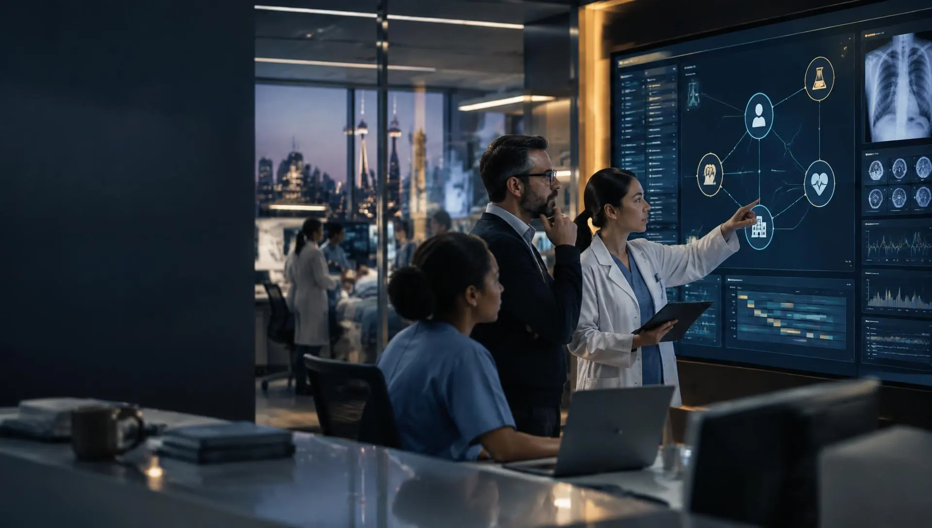 Healthcare professionals using connected clinical data